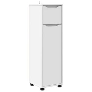 vidaXL Vannas istabas skapītis ar atvilktni Balts 30,5 x 30 x 101 cm