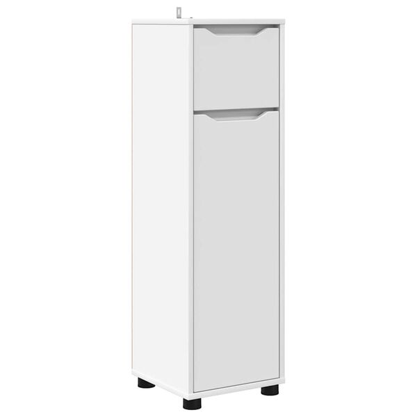vidaXL Vannas istabas skapītis ar atvilktni Balts 30,5 x 30 x 101 cm