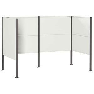 vidaXL Atkritumu tvertņu ekrāns 167 x 85 x 113 cm Tērauds Balts