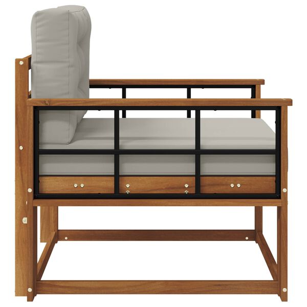 vidaXL Āra vidējā dīvāns Cietā akācijas koks Dabiska