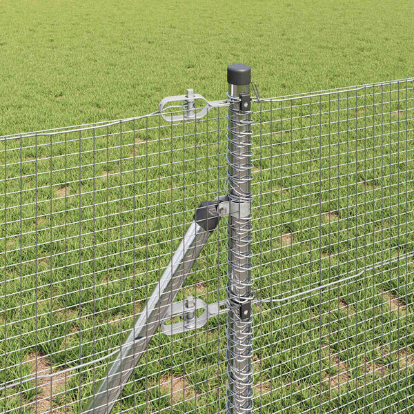 vidaXL Žoga āķis Sudraba 25 x 0,6 m (16 x 16 mm sieta) Tērauds