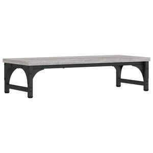 vidaXL monitora paliktnis, pelēks, 55x23x14 cm, inženierijas koks