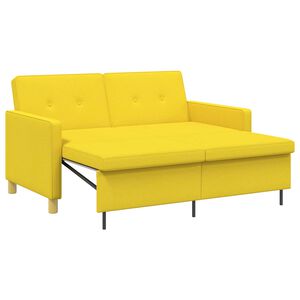 vidaXL Izvelkamais dīvāngulta Gai&scaron;i dzeltena 154 x 94,5 x 80,5 cm