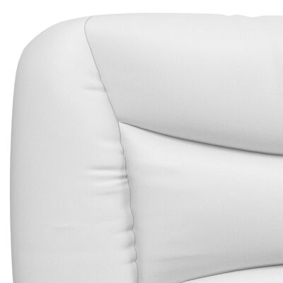 vidaXL gultas rāmis ar galvgali, balts, melns, 100x200cm, mākslīgā āda