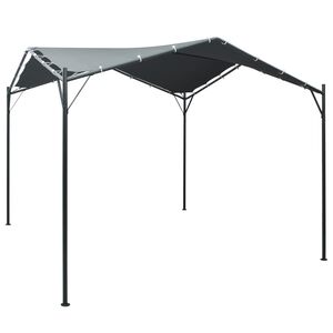 vidaXL dārza nojume, telts, 3x3 m, tērauds, antracītpelēka