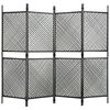 vidaXL žoga panelis, 2,4x2 m, antracītpelēks, PE rotangpalma