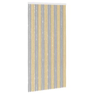 vidaXL Kukaiņu aizkars no &scaron;enila Pelēks un bē&scaron;s 100 x 200 cm 100% PP