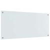 vidaXL Virtuves aizsargpanelis Balts 110 x 50 cm rūdīts stikls