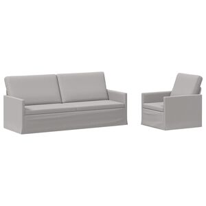 vidaXL Dīvānu komplekts 2 pcs Mākoņu pelēka Audums