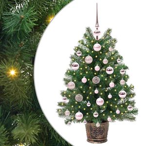vidaXL Mākslīgā Ziemassvētku eglīte su 150 LED Zaļa 75 cm PE un PVC
