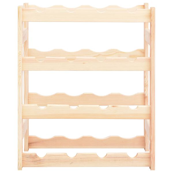 vidaXL vīna pudeļu statīvs 16 pudelēm, priedes koks