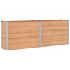 vidaXL Augstā puķu kaste Brūna 250 x 50 x 91 cm WPC un alumīnijs
