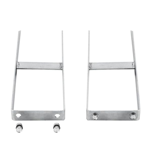 vidaXL žoga zemes tapas, 2 gab., WPC žogam, tērauds, 40 cm