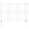 vidaXL Eiropas žogs ar stabu 10 x 1,5 m PVC pārklāts tērauds Zaļa