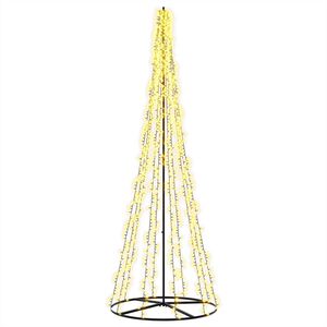 vidaXL LED Ziemassvētku koks 285 cm 1550 LED Silti balts Tērauds Melns