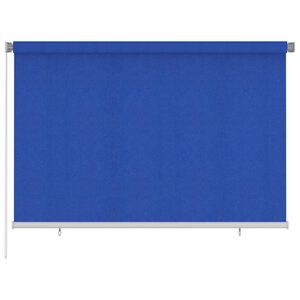 vidaXL āra rullo žalūzijas, 225 (platums) x 140 (augstums) cm, zilas, HDPE