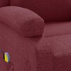 vidaXL masāžas krēsls, vīnsarkans audums