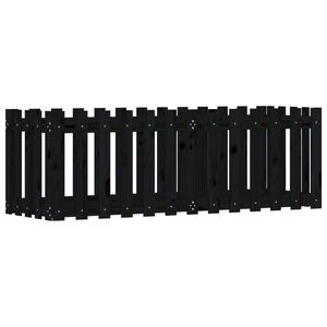 vidaXL dārza puķu kaste, žoga dizains, 150x50x50 cm, priedes masīvkoks