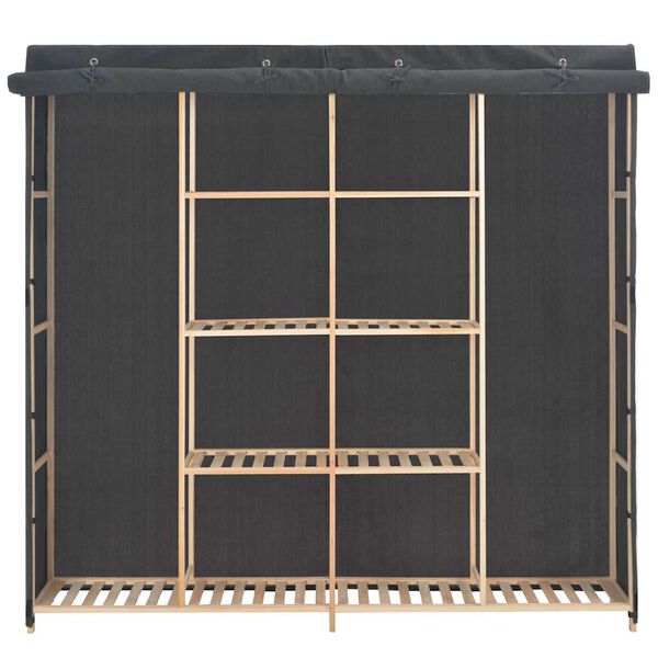 vidaXL skapis, 173x40x170 cm, pelēks audums