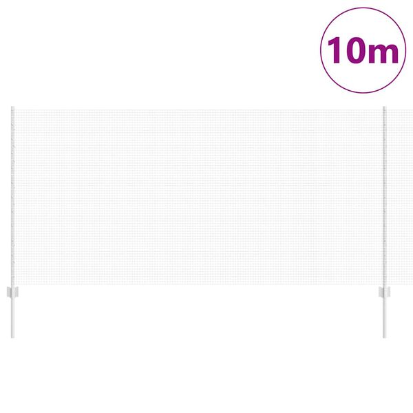 vidaXL Žogs ar stabu Sudraba 1,2 x 10 m Tērauds