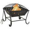 vidaXL ugunskura vieta ar kruķi, 62 cm, XXL izmērs, tērauds