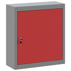vidaXL Rīku skapis ar plauktu Sarkans un pelēks 50 x 20 x 55 cm