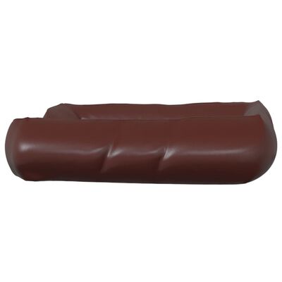 vidaXL suņu gulta, brūna, 80x68x23 cm, mākslīgā āda