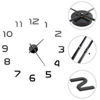 vidaXL 3D sienas pulkstenis, moderns dizains, 100 cm, XXL, melns
