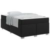 vidaXL Gultas rāmis ar matraci Melna 120 x 190 cm audums