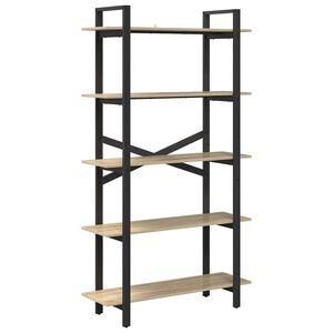 vidaXL Grāmatu plaukts 5 līmeņi 100 x 33,5 x 178 cm Inženierijas koks