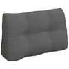 vidaXL Atpakaļ spilvens Tum&scaron;i pelēks 80 x 24 x 50 cm audums