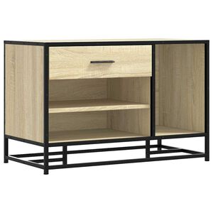 vidaXL apavu skapītis, ozola, 80x40x53,5 cm, inženierijas koks&metāls