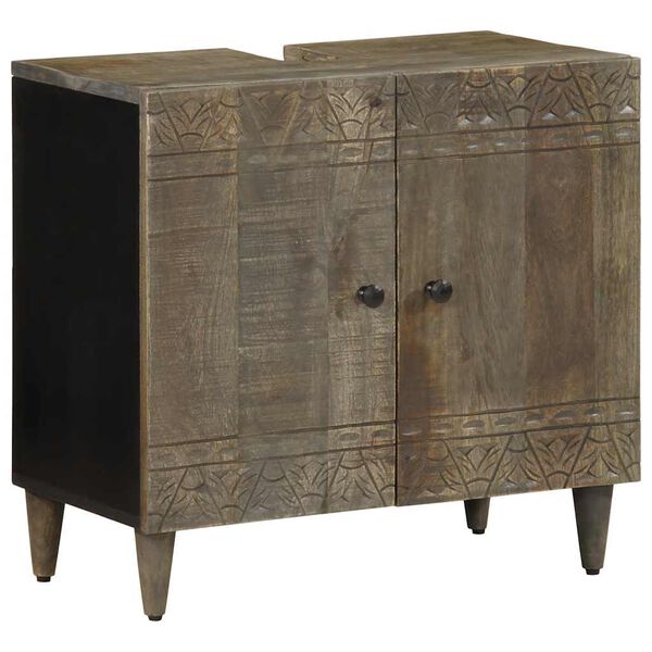 vidaXL 2-daļīgs vannasistabas mēbeļu komplekts, mango masīvkoks