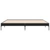 vidaXL gultas rāmis, 200x200 cm, inženierijas koks un metāls, melns