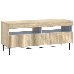 vidaXL LED TV skapītis HAARLEM 100 x 35 x 43 cm Sonomas ozols