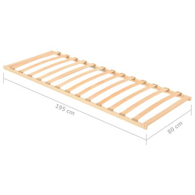 vidaXL gultas redeles, 13 līstītes, 80x200 cm
