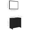 vidaXL 3-daļīgs vannasistabas mēbeļu komplekts, melns, skaidu plāksne