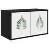 vidaXL Sienā montējams TV skapis HANAU 69 x 33 x 40 cm Melns ozols