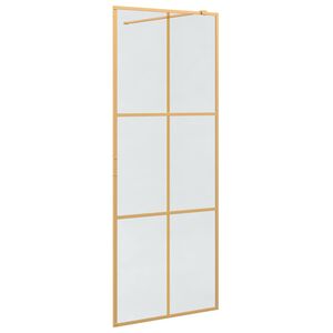 vidaXL Ieejas du&scaron;as siena Zelts 80 x 195 cm rūdīts stikls