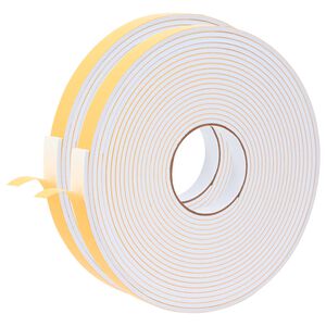 vidaXL Pa&scaron;līpo&scaron;a putas lente 2 gab. Balts 20mm x 10m CR putuplasts