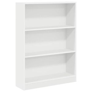 vidaXL grāmatu plaukts, balts, 80x24x109 cm, inženierijas koks