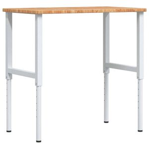 vidaXL darbagalds, 100x60x(71,5-98)cm, ozola masīvkoks, taisnstūra