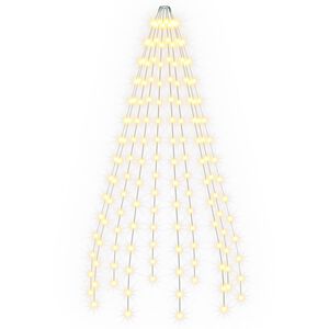vidaXL Ziemassvētku eglītes lampiņas 150 LED Silti balts 150 cm