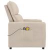 vidaXL elektrisks masāžas krēsls, krēmkrāsas mikrošķiedras audums