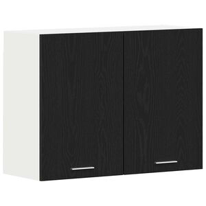 vidaXL Piekarams skapītis Lyon Melns ozolkoks 80 x 31 x 60 cm