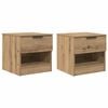 vidaXL Gultas skapis ar atvilktni 2 pcs Artisānā ozols 40 x 39 x 40cm
