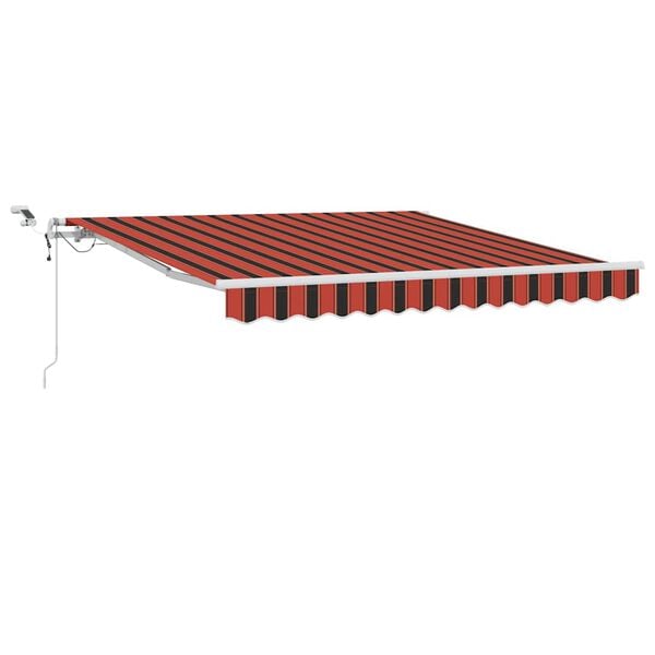vidaXL Izvelkams jumtiņ&scaron; Oranžs un brūns 300 x 250 cm