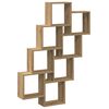 vidaXL sienas kuba plaukts Artisan ozols 90x15x119,5 cm