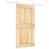 vidaXL Slīdo&scaron;ās durvis Dabisks un balts 100 x 210 cm