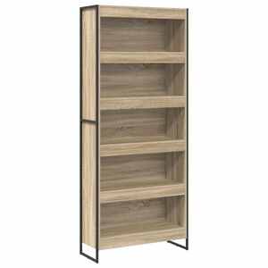 vidaXL Grāmatplaukts 80 x 30 x 189,5 cm Inženierijas koks Sonoma